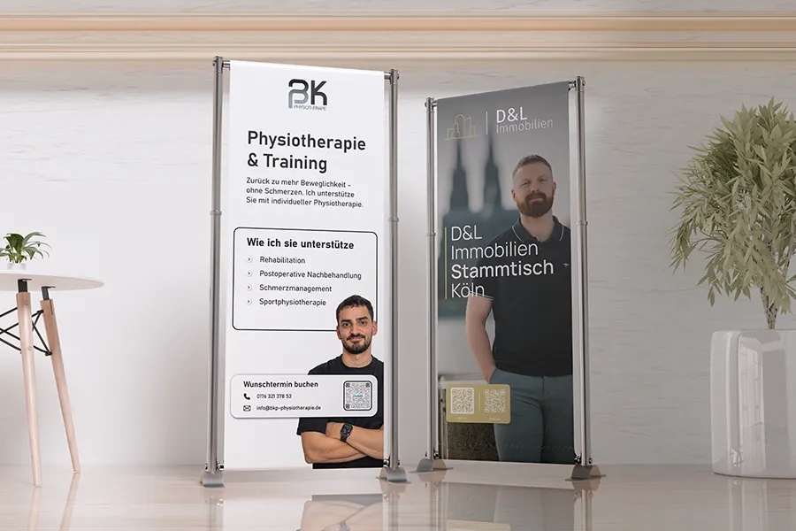 Roll-ups für BKP Physiotherapie und D&L Immobilien