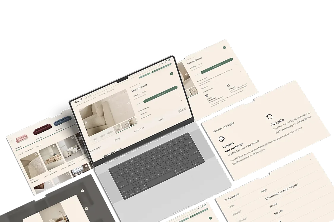 Produktseite am Desktop