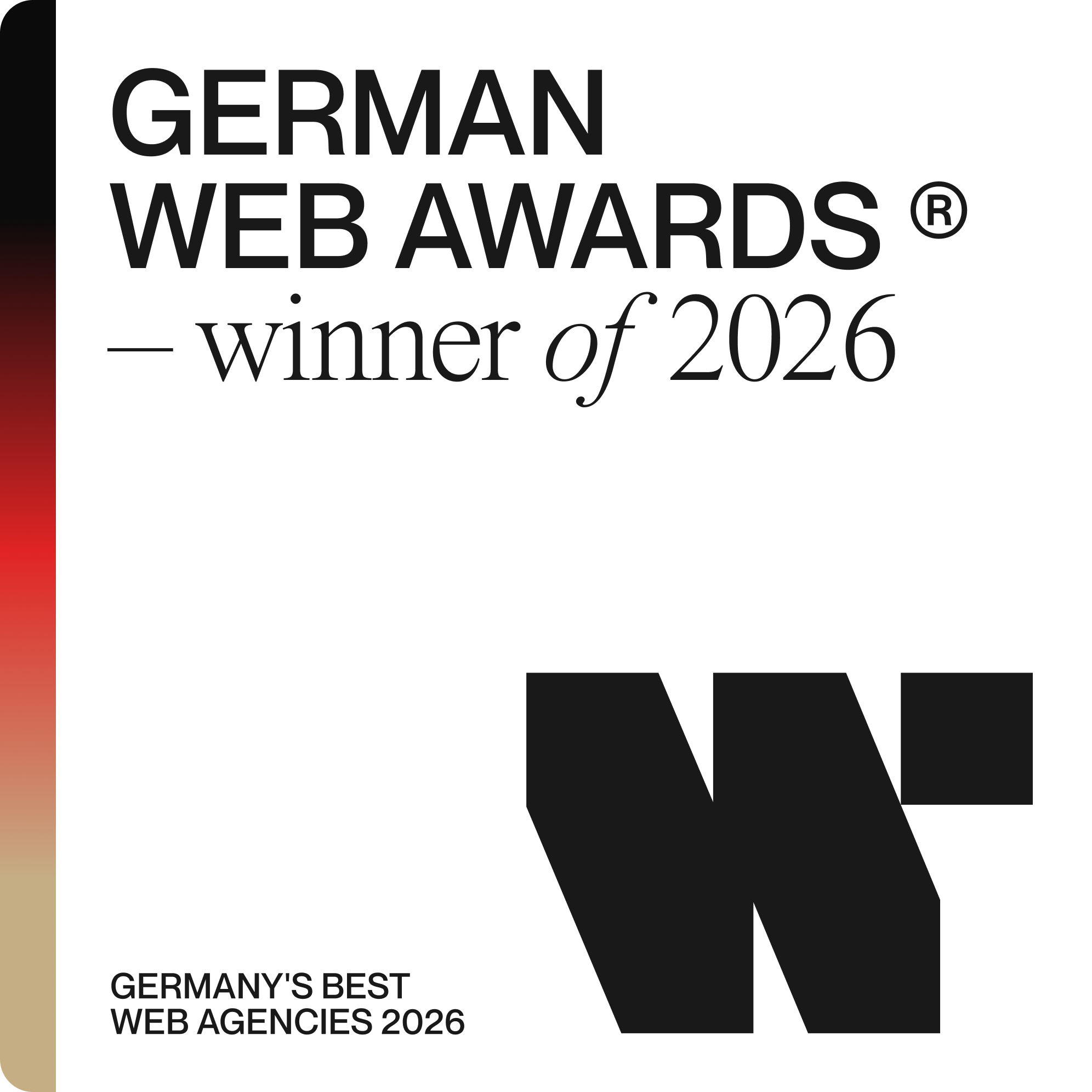 German Web Awards® – Winner of 2026, Germany's Best Web Agencies 2026
