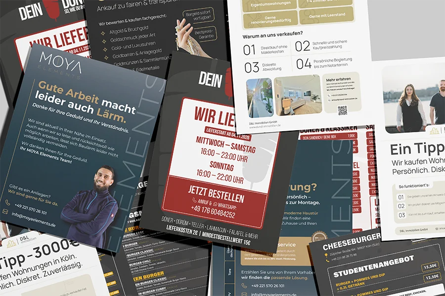 Printmedien und Markenauftritte